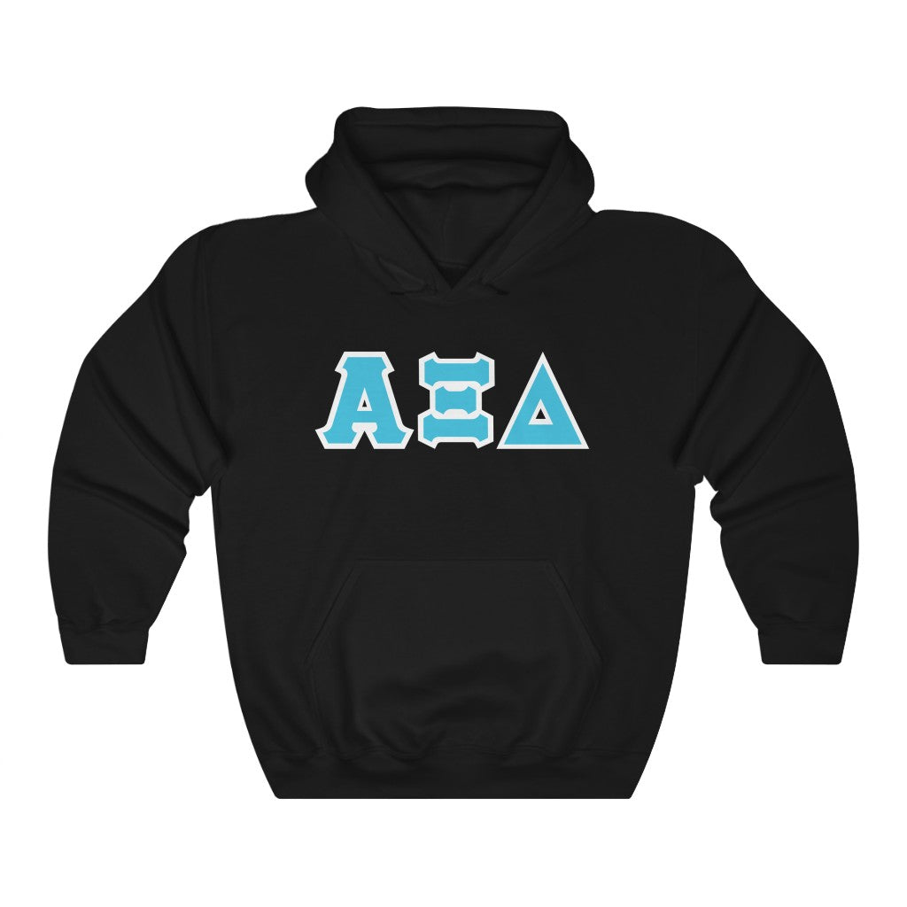 AXiD Print Letters | Betxi Blue with White Border Hoodie