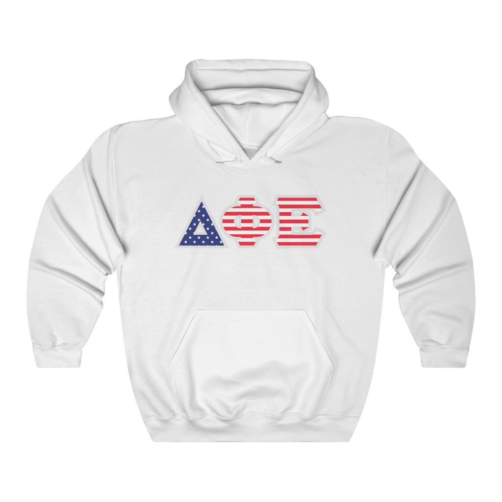 DPhiE Printed Letters | American Flag Pattern Hoodie