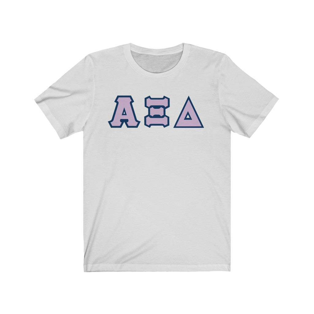 AXiD Printed Letters | Lavender with Navy Border T-Shirt