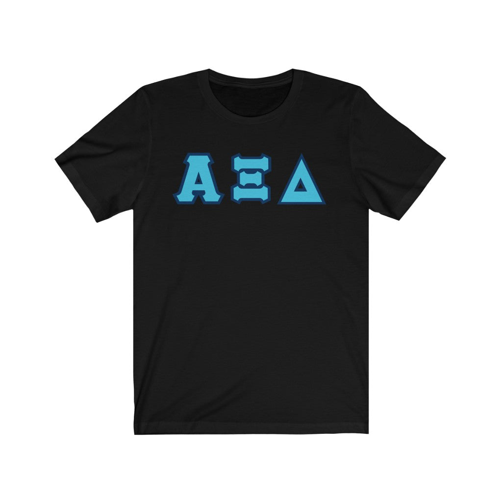 AXiD Printed Letters | Betxi Blue with Navy Border T-Shirt