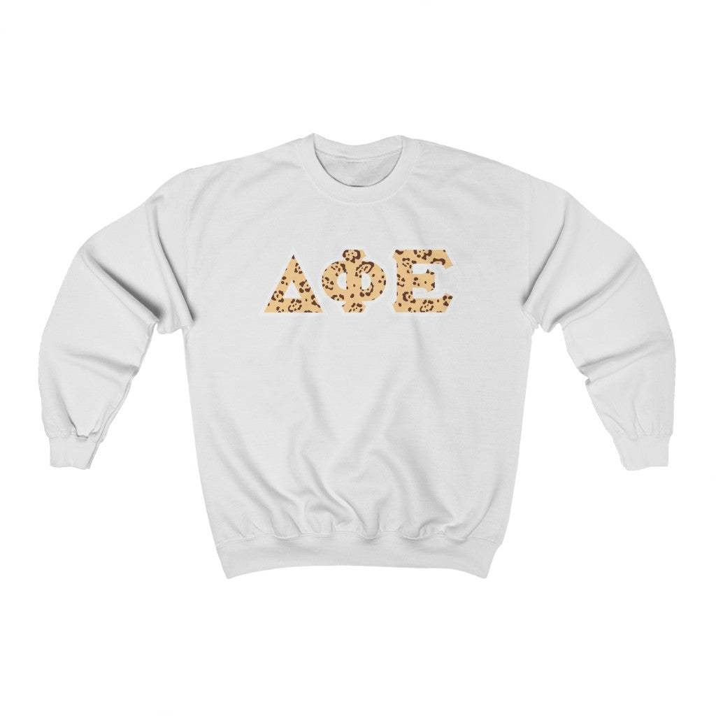 DPhiE Printed Letters | Leopard Print Crewneck