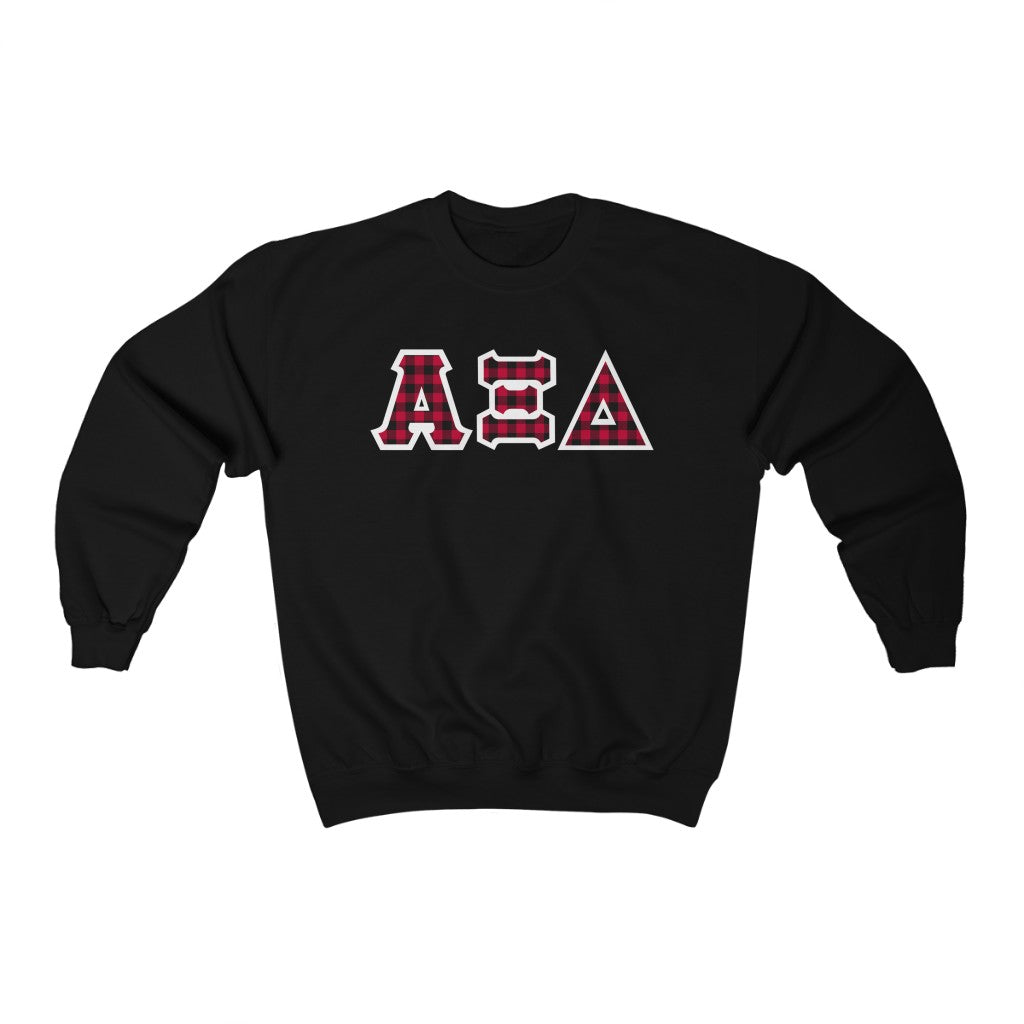 AXiD Printed Letters | Buffalo Plaid Crewneck