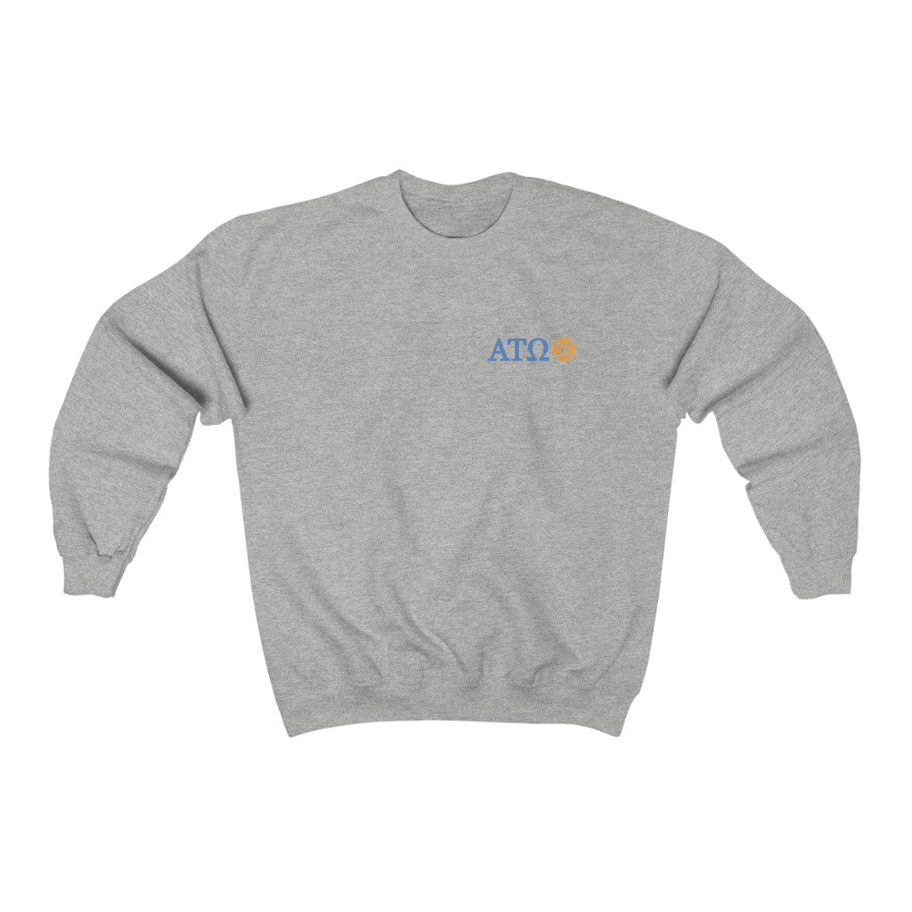 Alpha Tau Omega Graphic Crewneck Sweatshirt | ATO Letter Logo LC