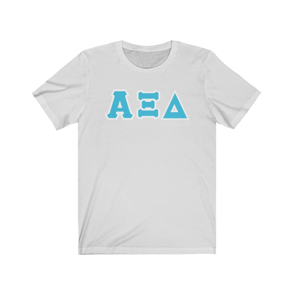 AXiD Print Letters | Betxi Blue with White Border T-Shirt