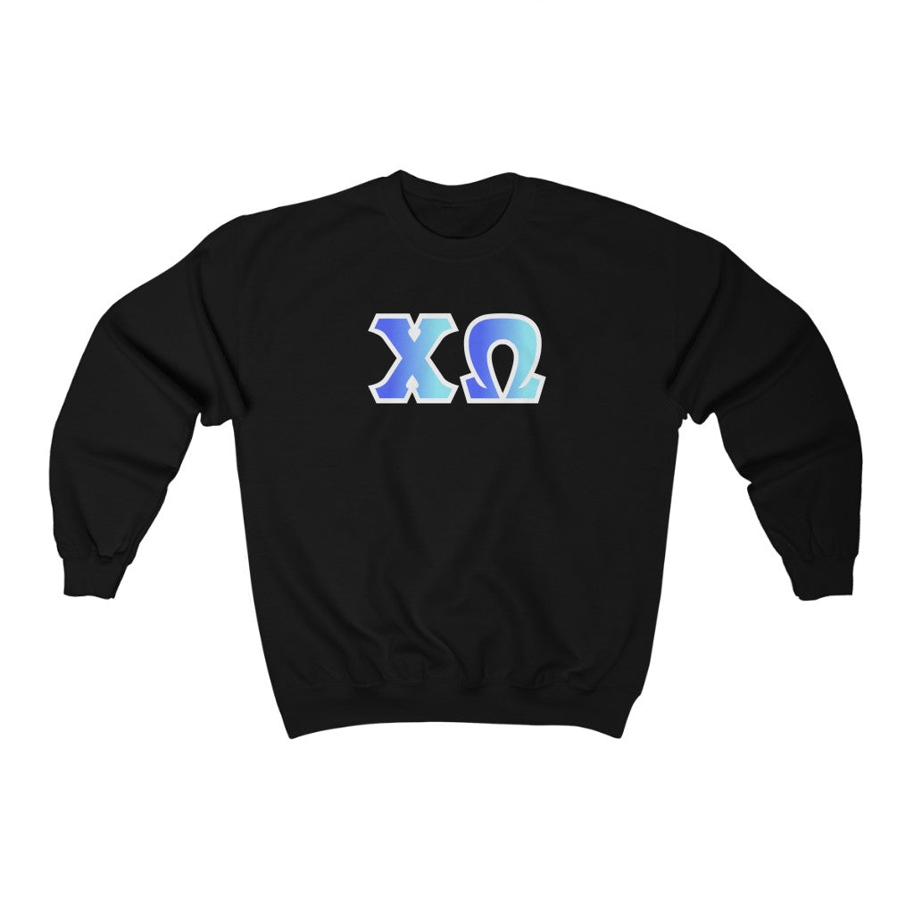 Chi Omega Printed Letters | Oceans Crewneck