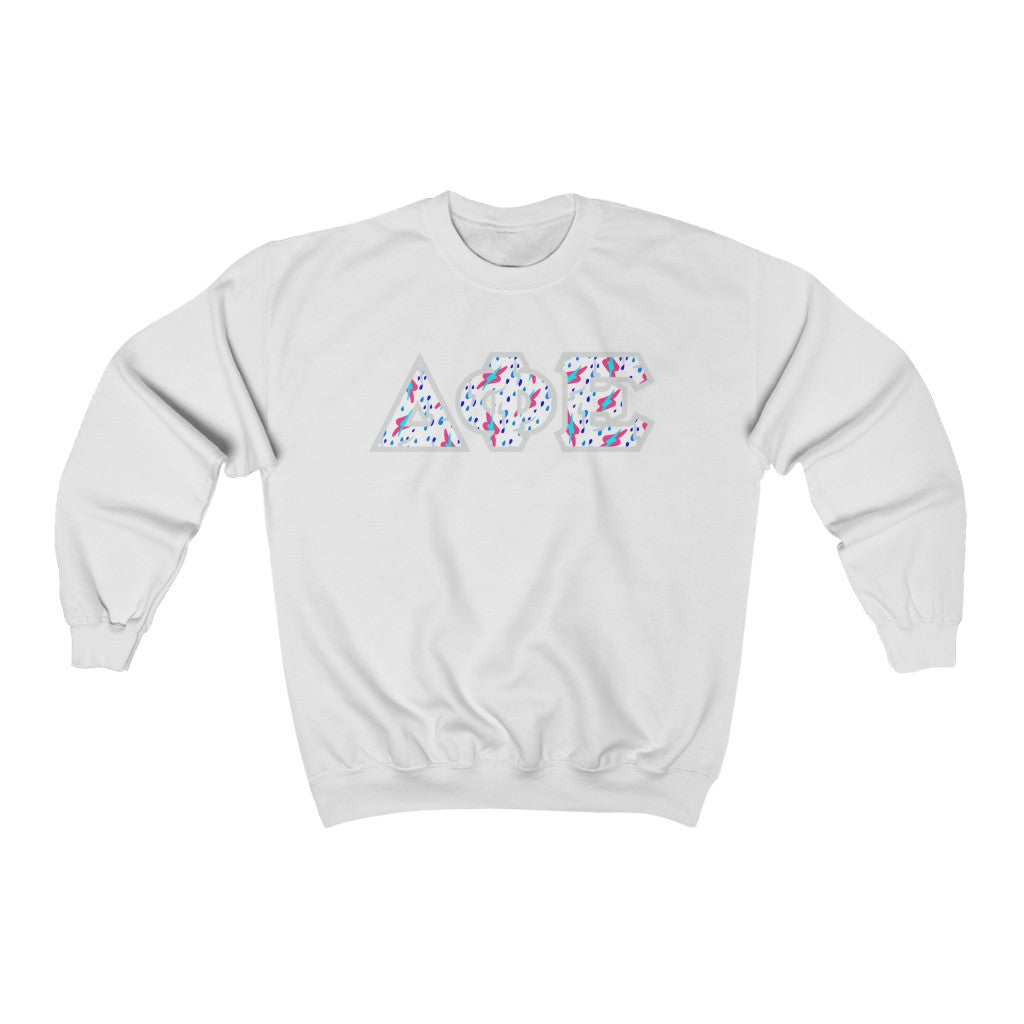 DPhiE Printed Letters | Bayside White Crewneck