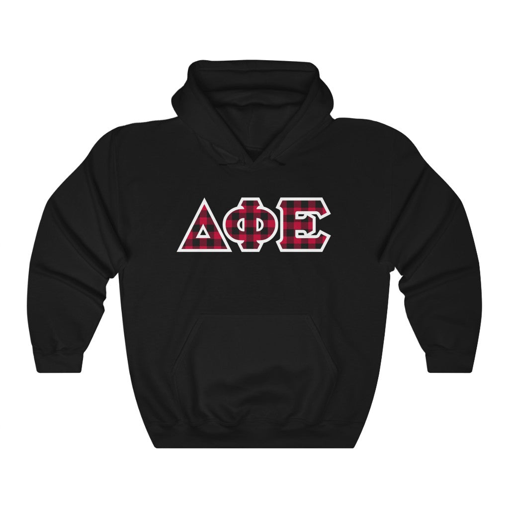 DPhiE Printed Letters | Buffalo Plaid Hoodie