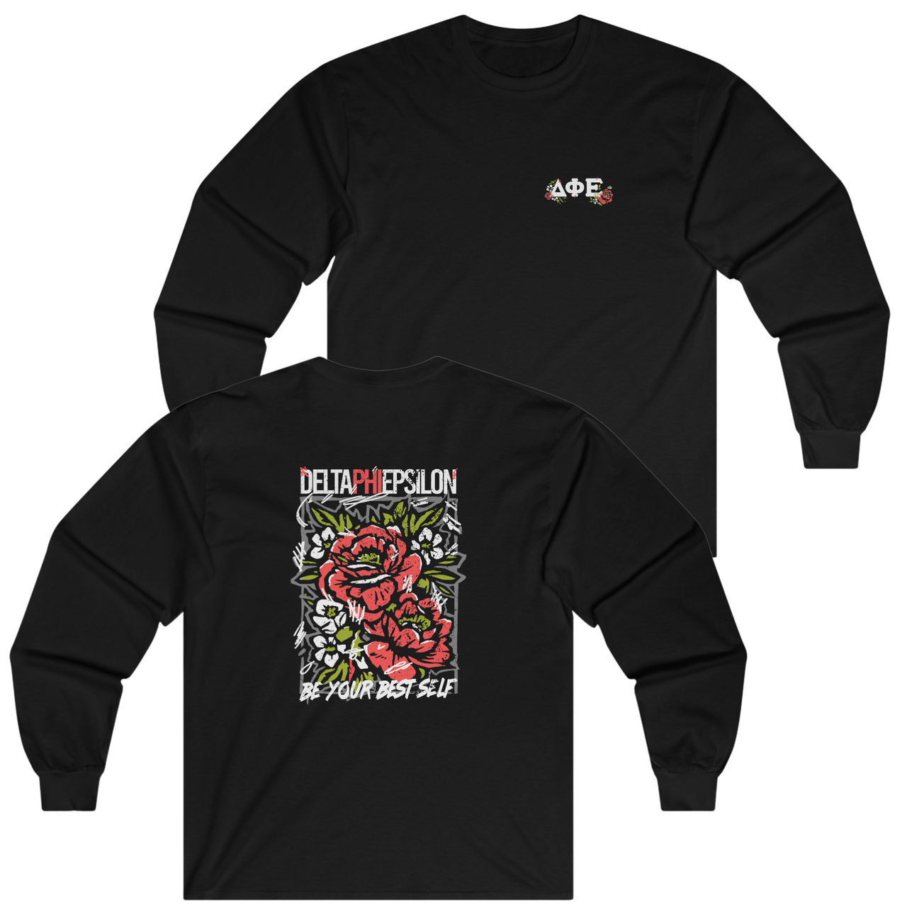 Delta Phi Epsilon Graphic Long Sleeve | Grunge Roses