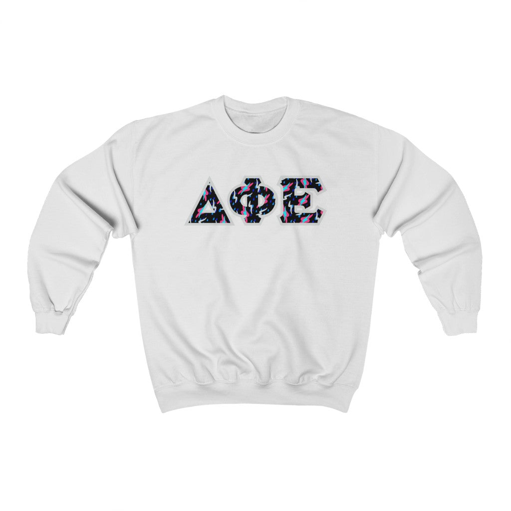 DPhiE Printed Letters | Bayside Black Crewneck