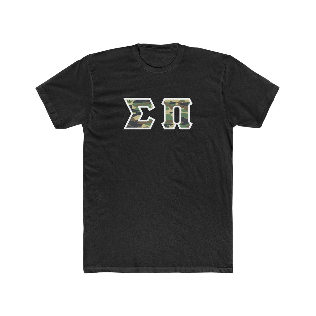 Sigma Pi Printed Letter T-Shirt | Camouflage