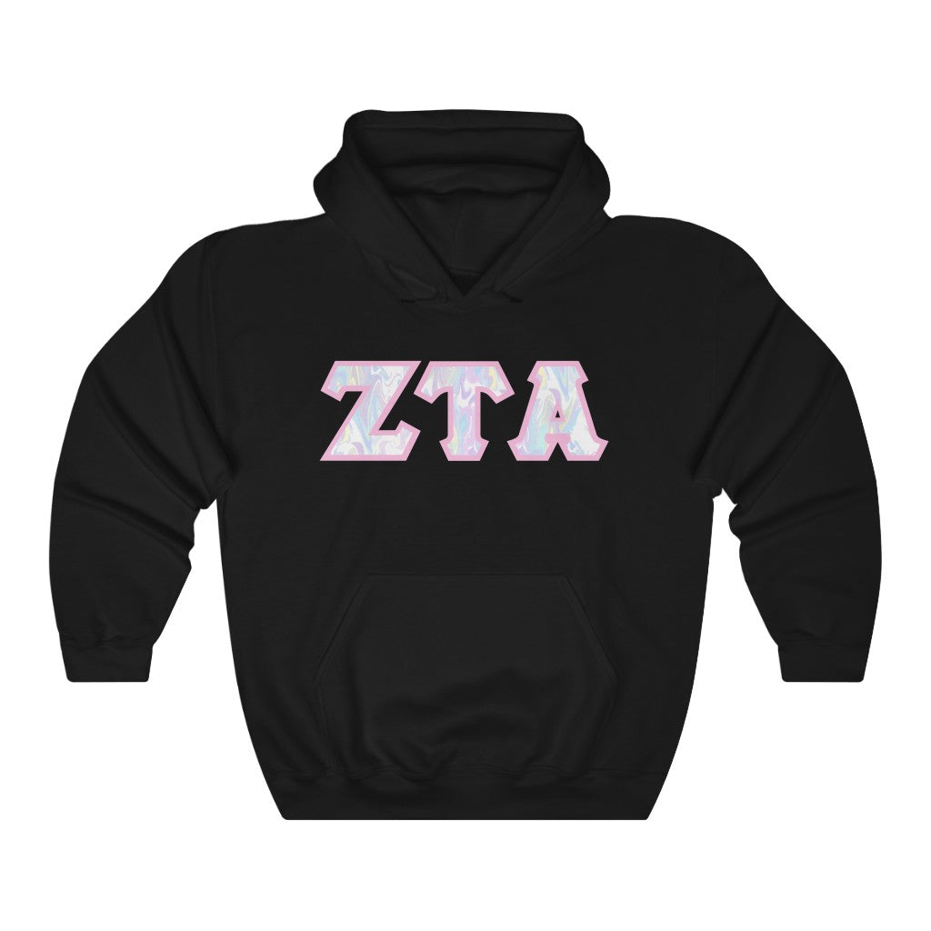 ZTA Printed Letters | Pastel Tie-Dye Hoodie