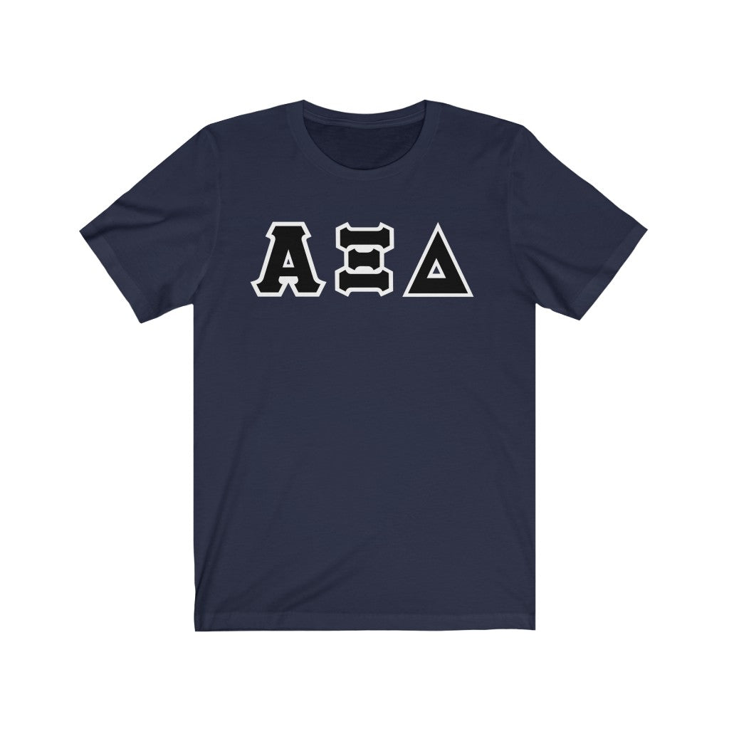 AXiD Printed Letters | Black with White Border T-Shirt