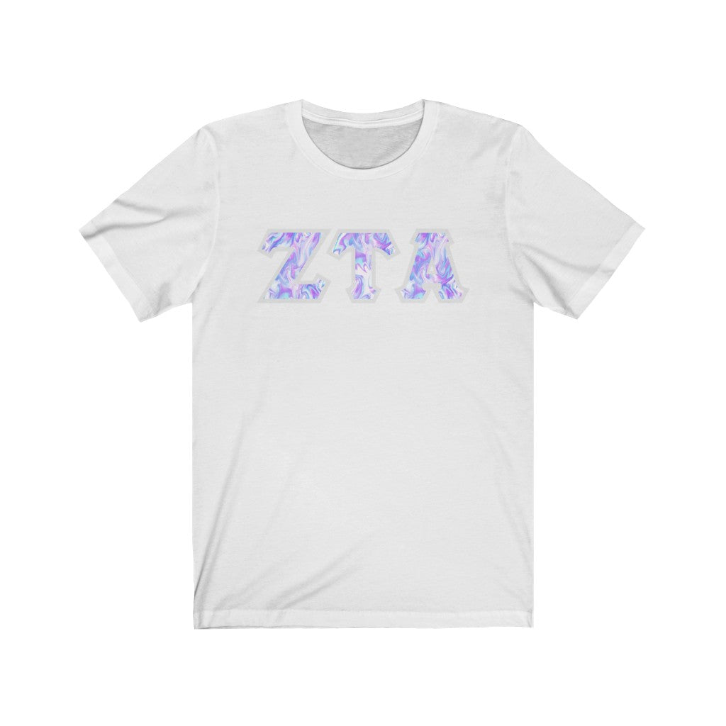 ZTA Printed Letters | Cotton Candy Tie-Dye T-Shirt
