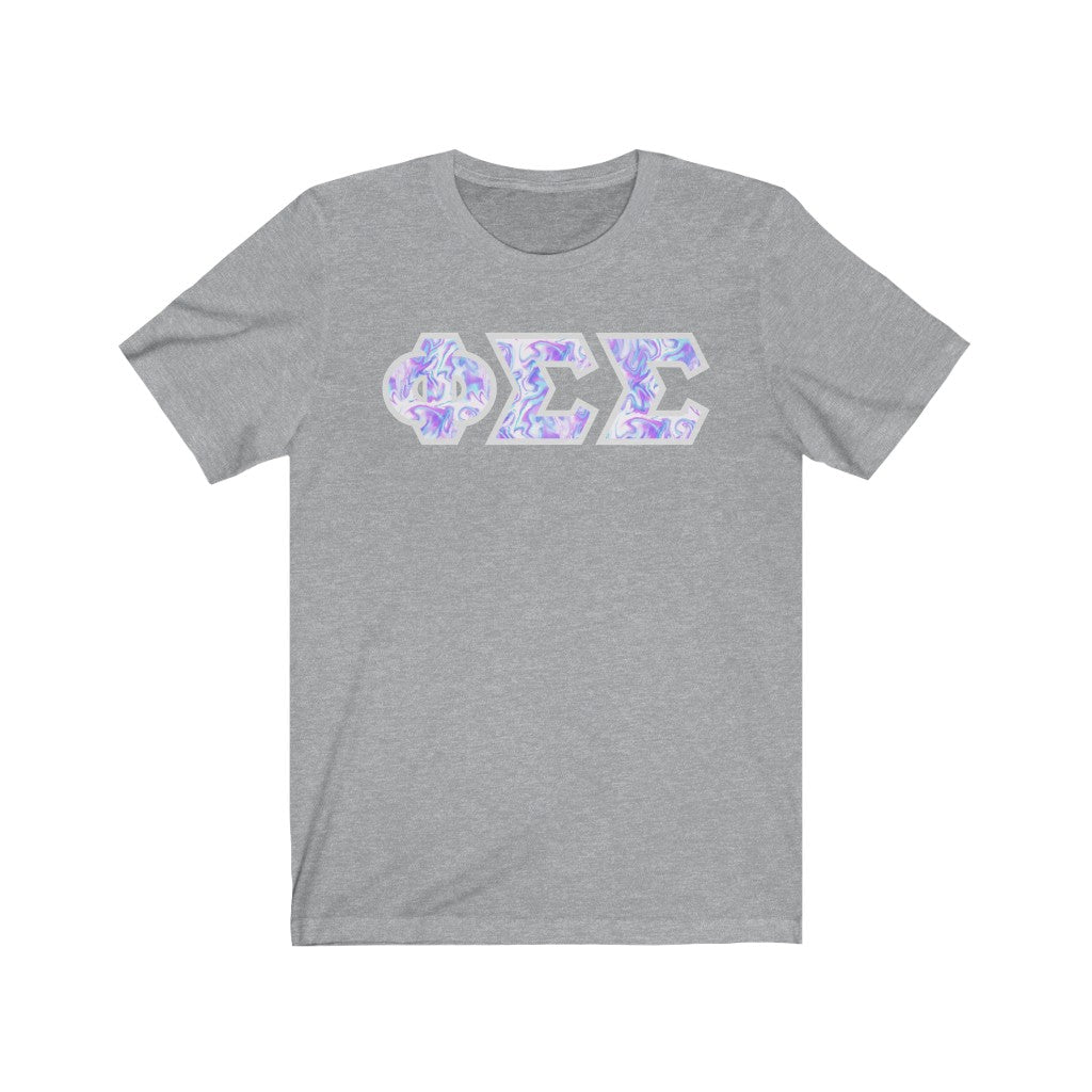Phi Sig Printed Letters | Cotton Candy Tie-Dye T-Shirt