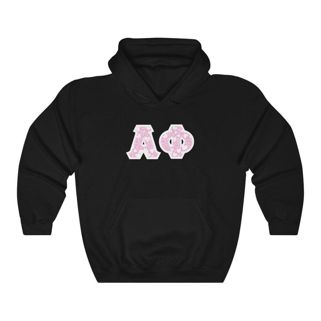 Alpha Phi Printed Letters | Camouflage Hoodie