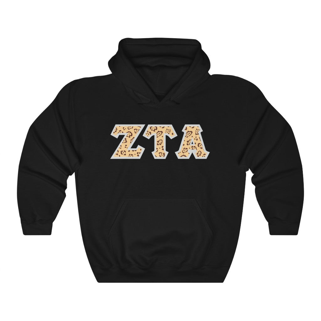 ZTA Printed Letters | Leopard Print Hoodie