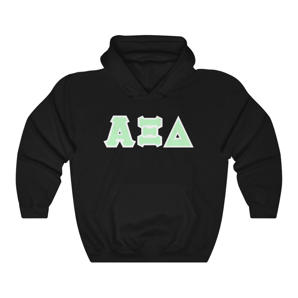 AXiD Printed Letters | Mint and White Border Hoodie