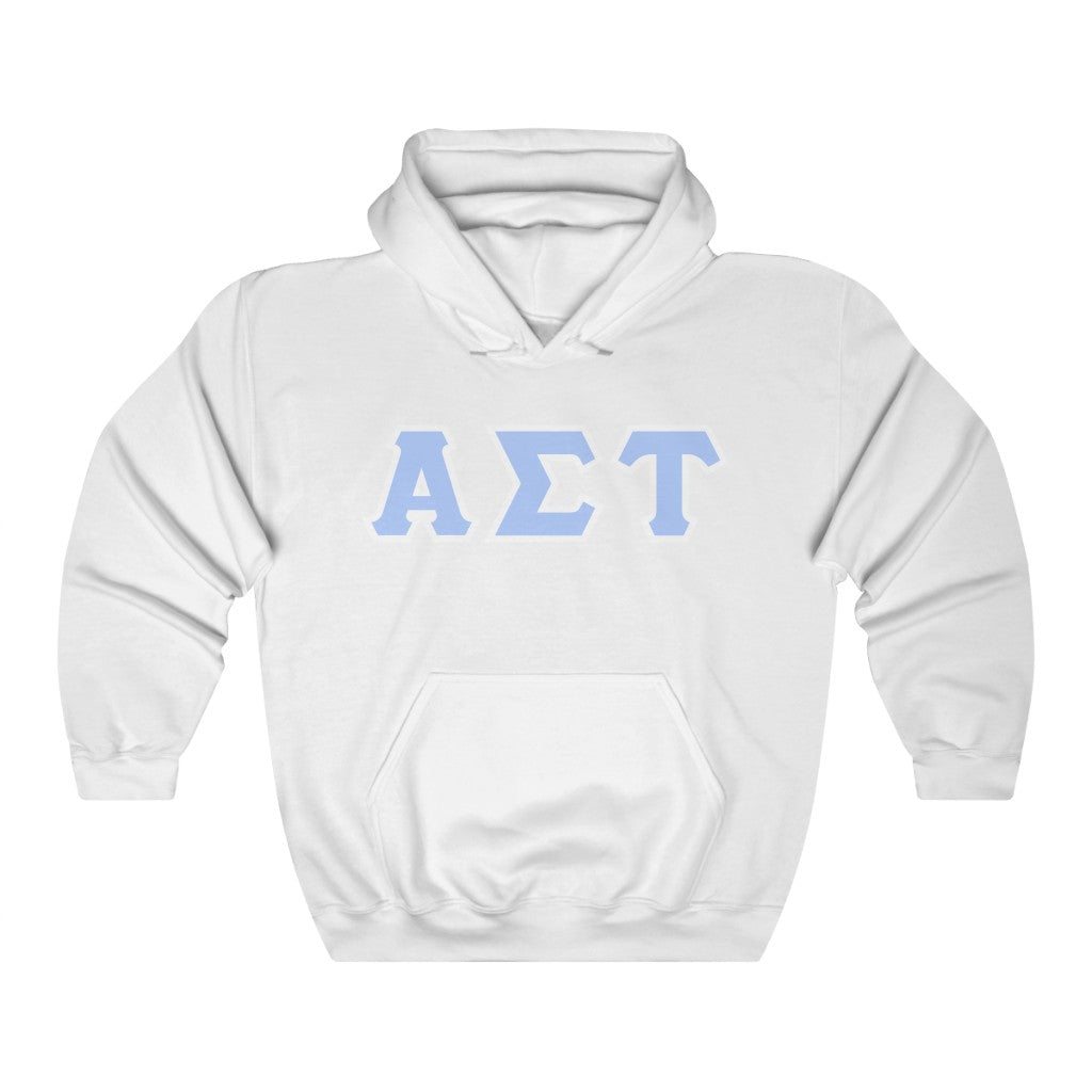 AST Printed Letters | Light Blue with White Border Hoodie