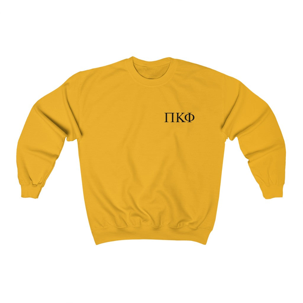Pi Kappa Phi Graphic Crewneck Sweatshirt | Black Greek Letter LC