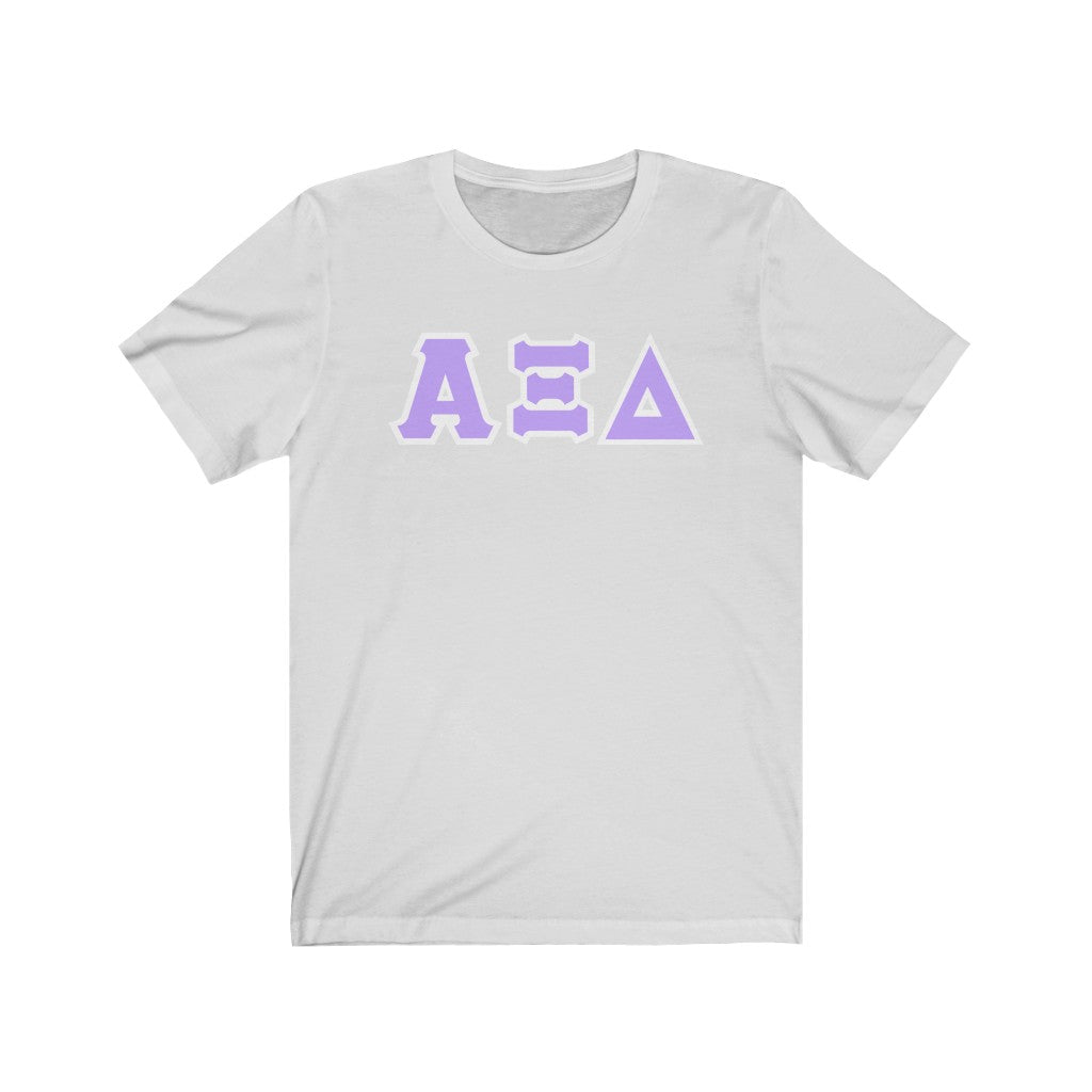 AXiD Printed Letters | Light Purple & White Border T-Shirt