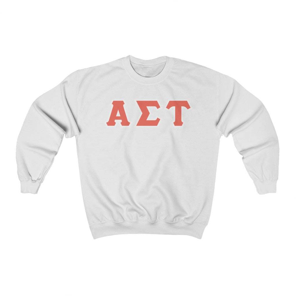 AST Printed Letters | Bittersweet & White Border Crewnecks