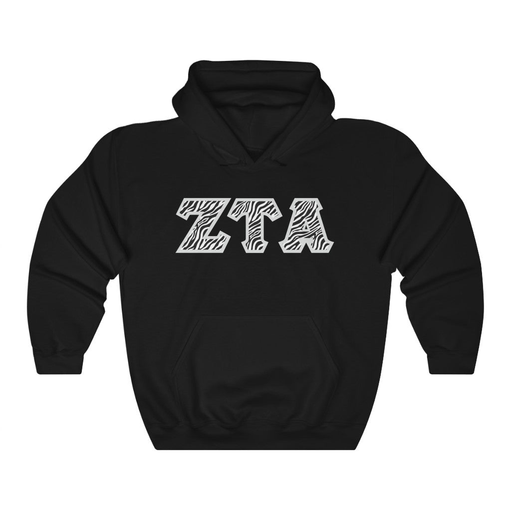 ZTA Printed Letters | Zebra Print Hoodie