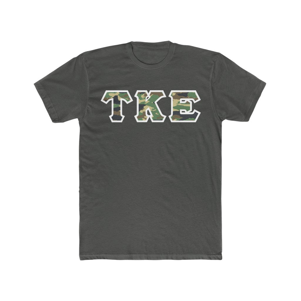 Tau Kappa Epsilon Printed Letter T-Shirt | Camouflage