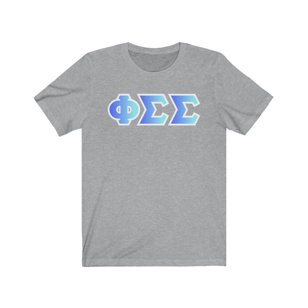 Phi Sigma Sigma Printed Letters | Oceans T-Shirt
