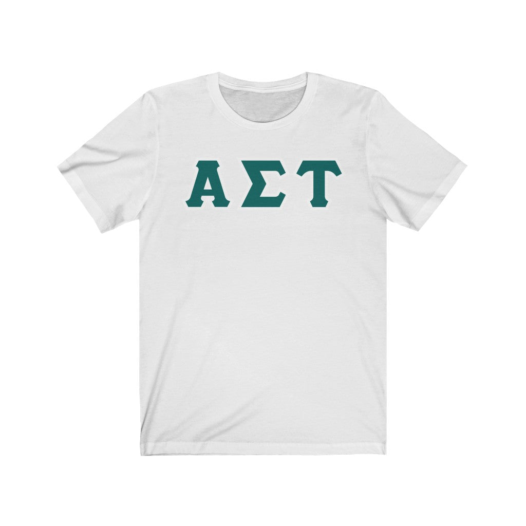 AST Printed Letters | Emerald with White Border T-Shirt