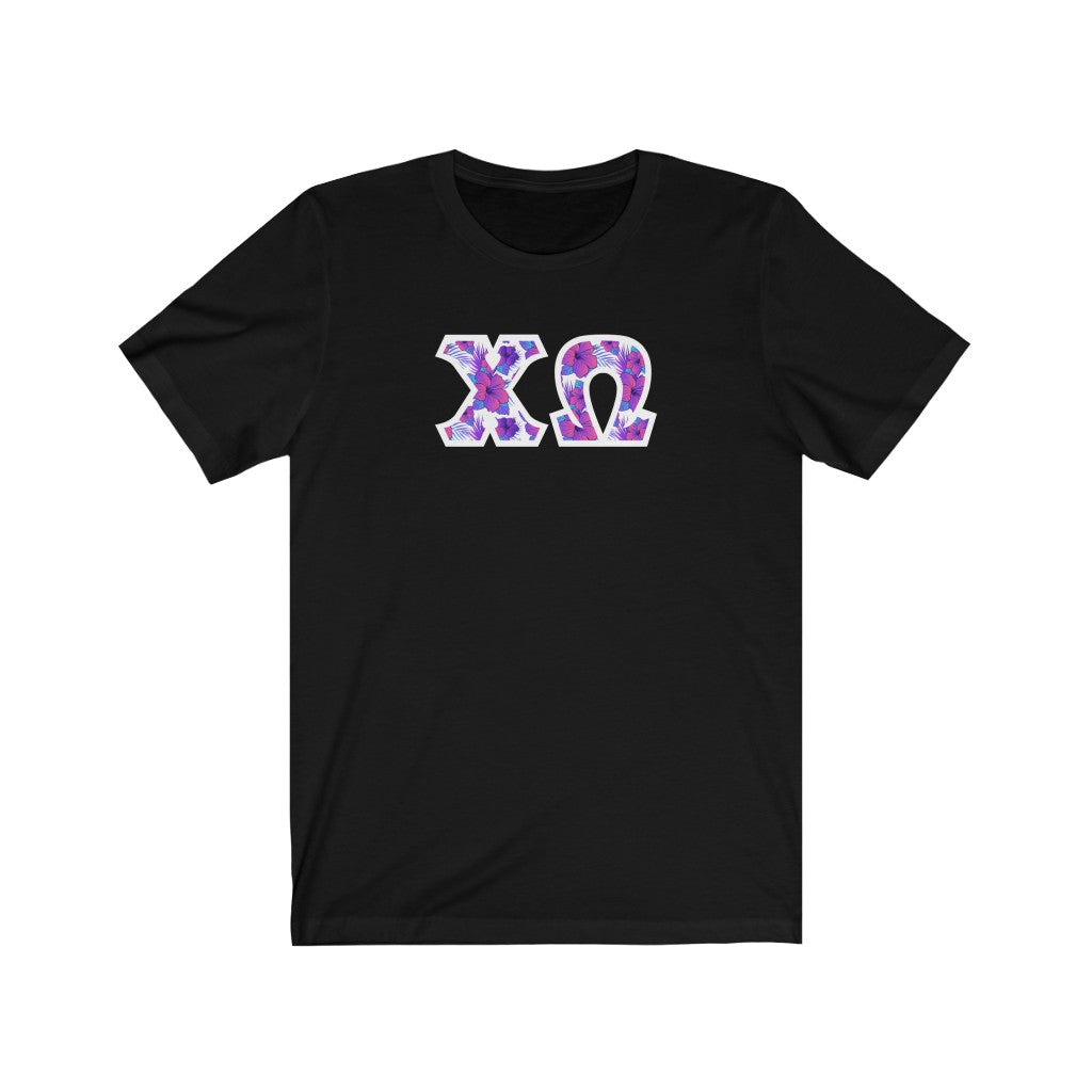 Chi Omega Printed Letters | Flora T-Shirt