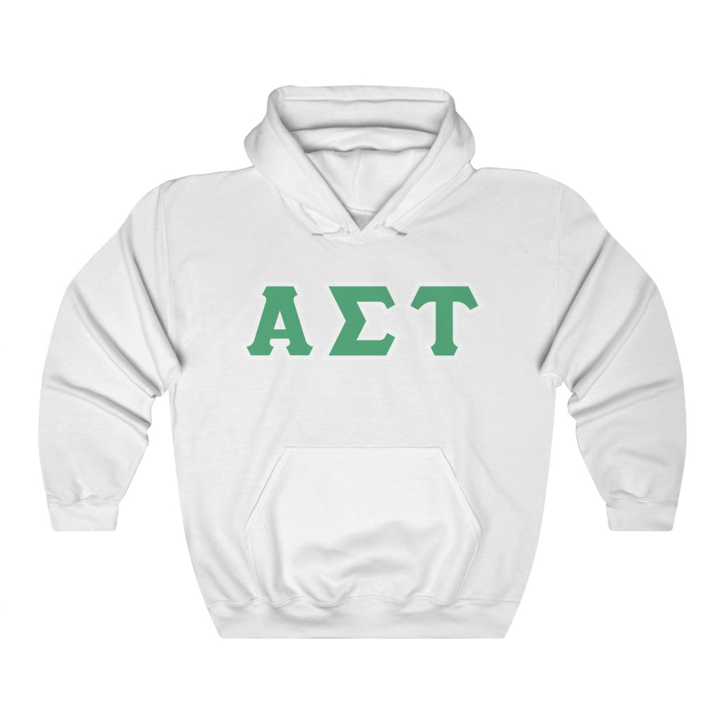 AST Printed Letters | Green with White Border Hoodie