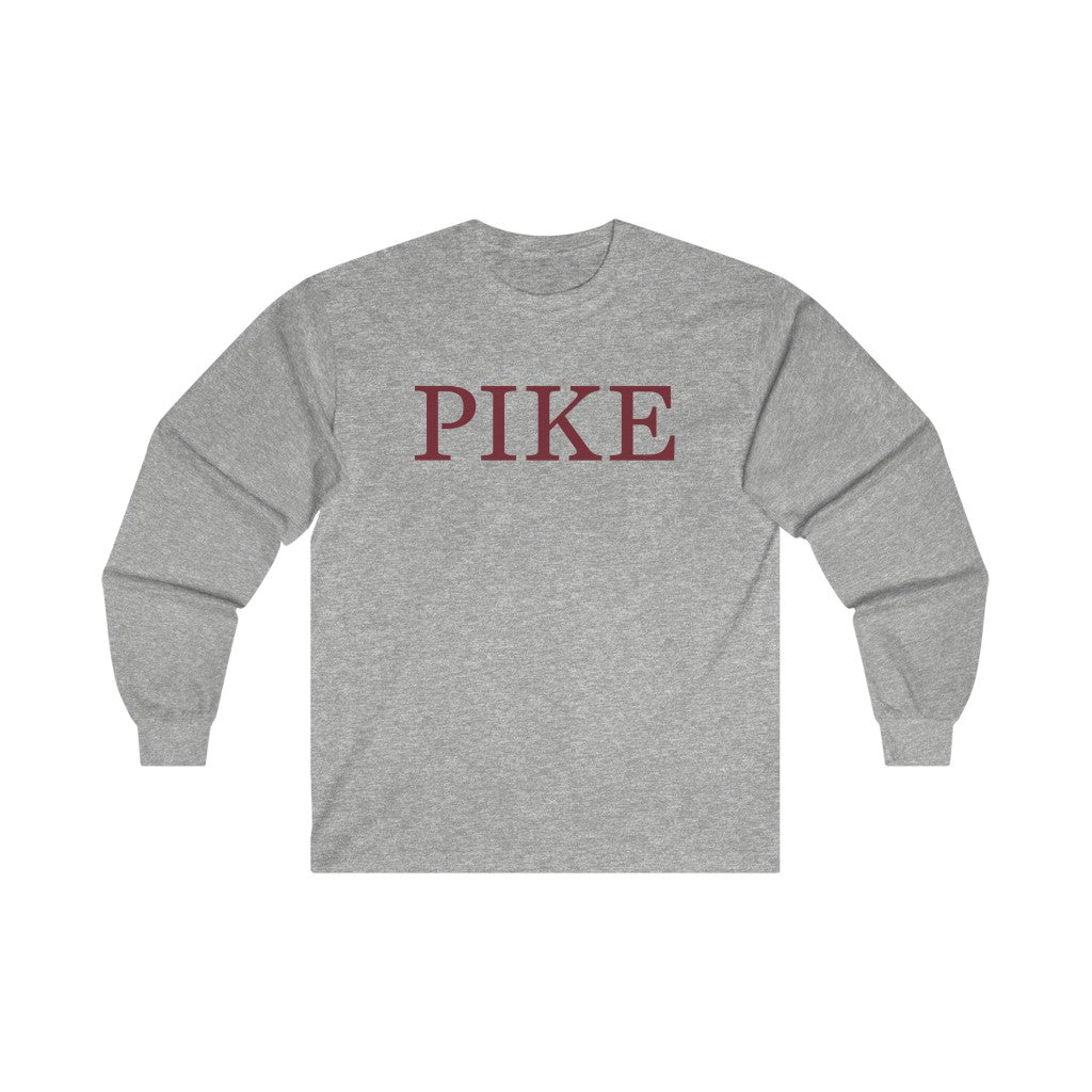 Pi Kappa Alpha Graphic Long Sleeve T-Shirt | Garnet PIKE Logo