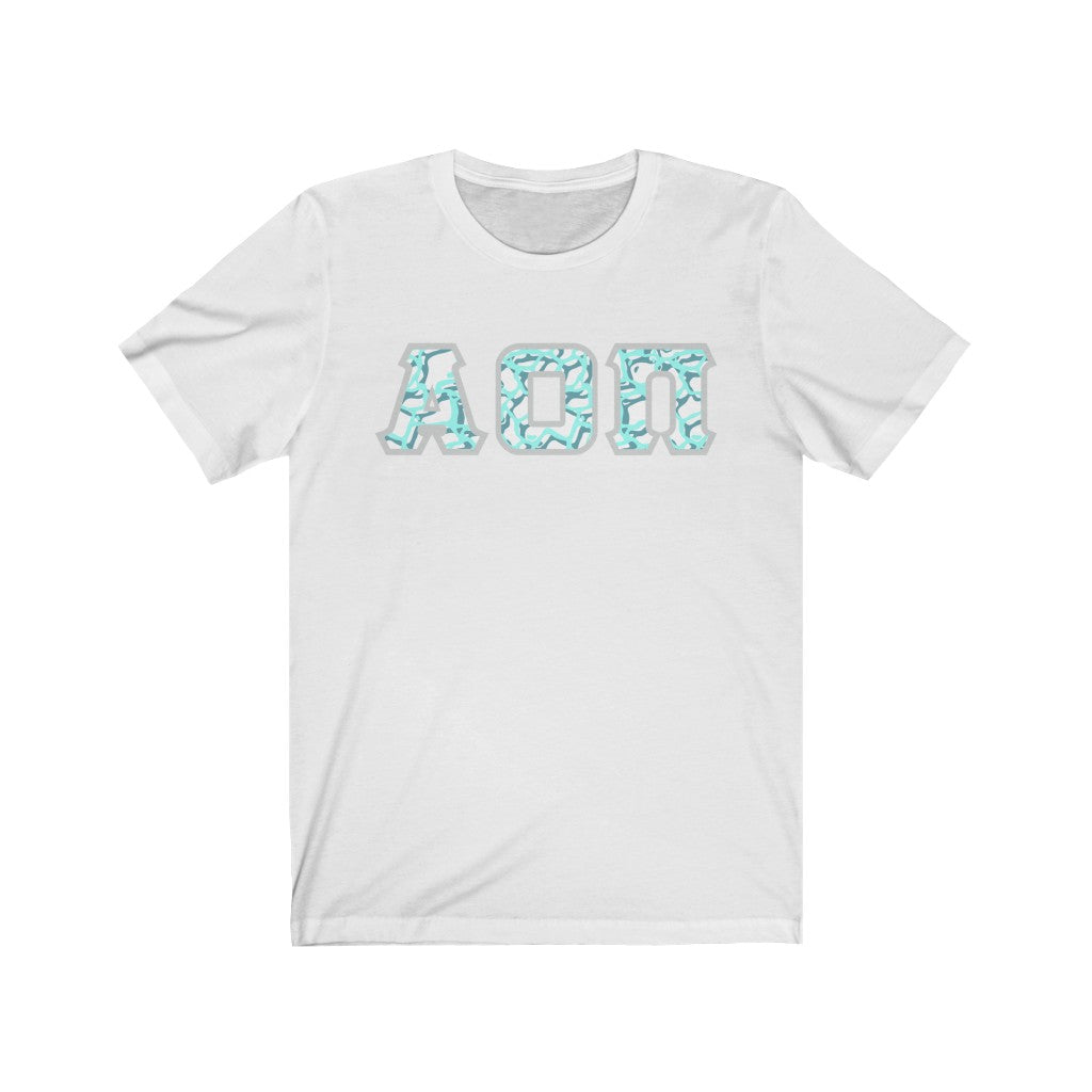 Alpha Omicron Pi Printed Letters | Under the Sea T-Shirt