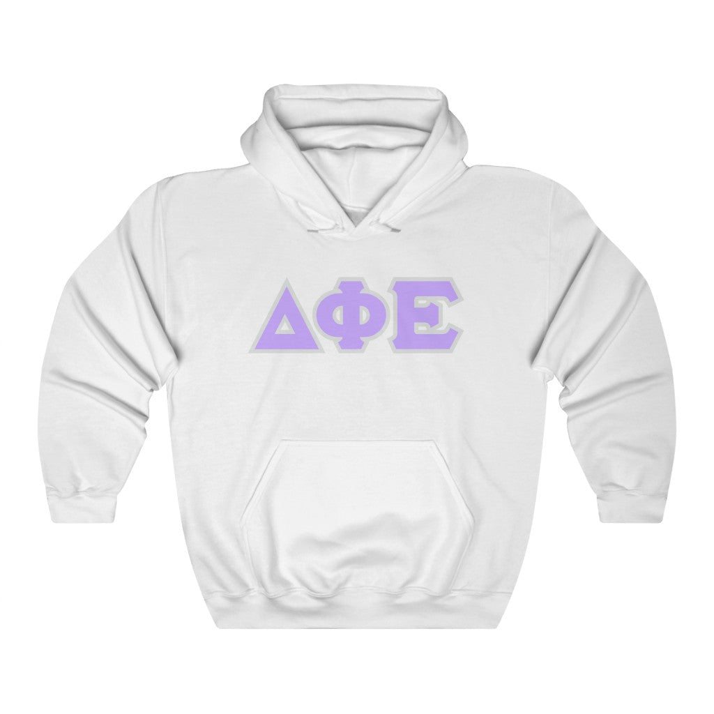 DPhiE Printed Letters | Violet with Grey Border Hoodie