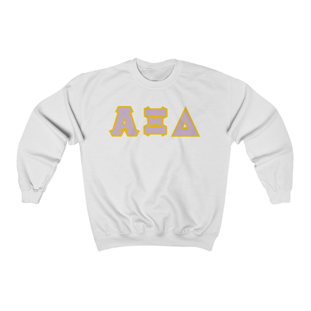 AXiD Printed Letters | Lavender with Gold Border Crewneck