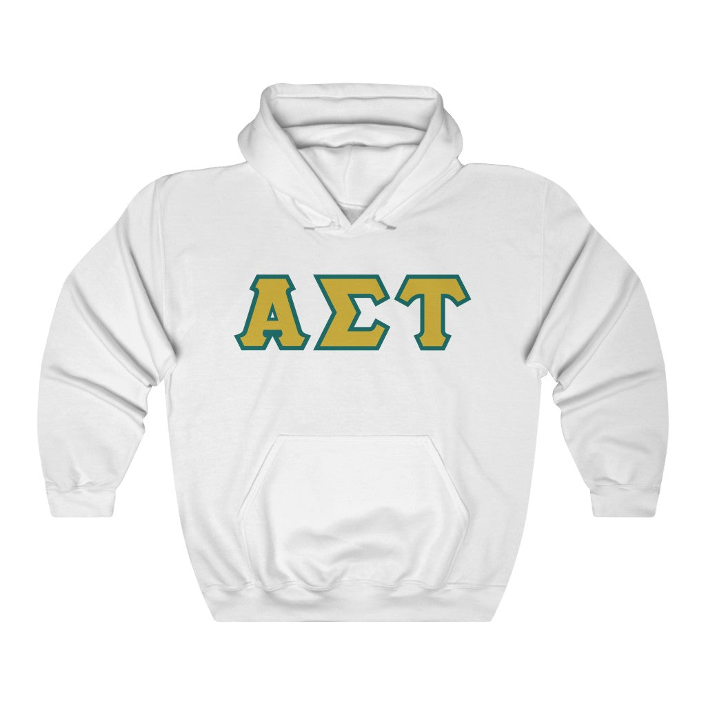 AST Printed Letters | Gold with Emerald Border Hoodie
