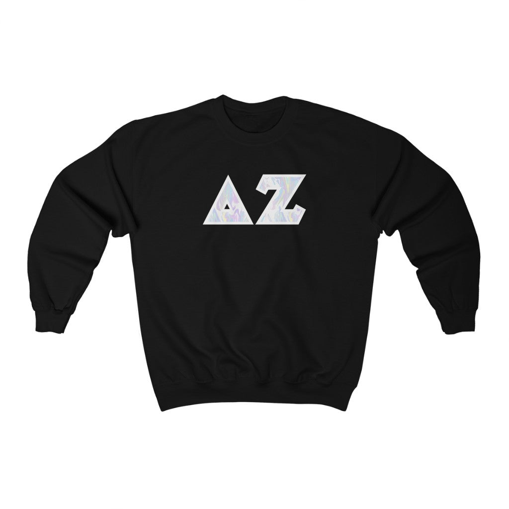 Delta Zeta Printed Letters | Pastel Tie-Dye Crewneck