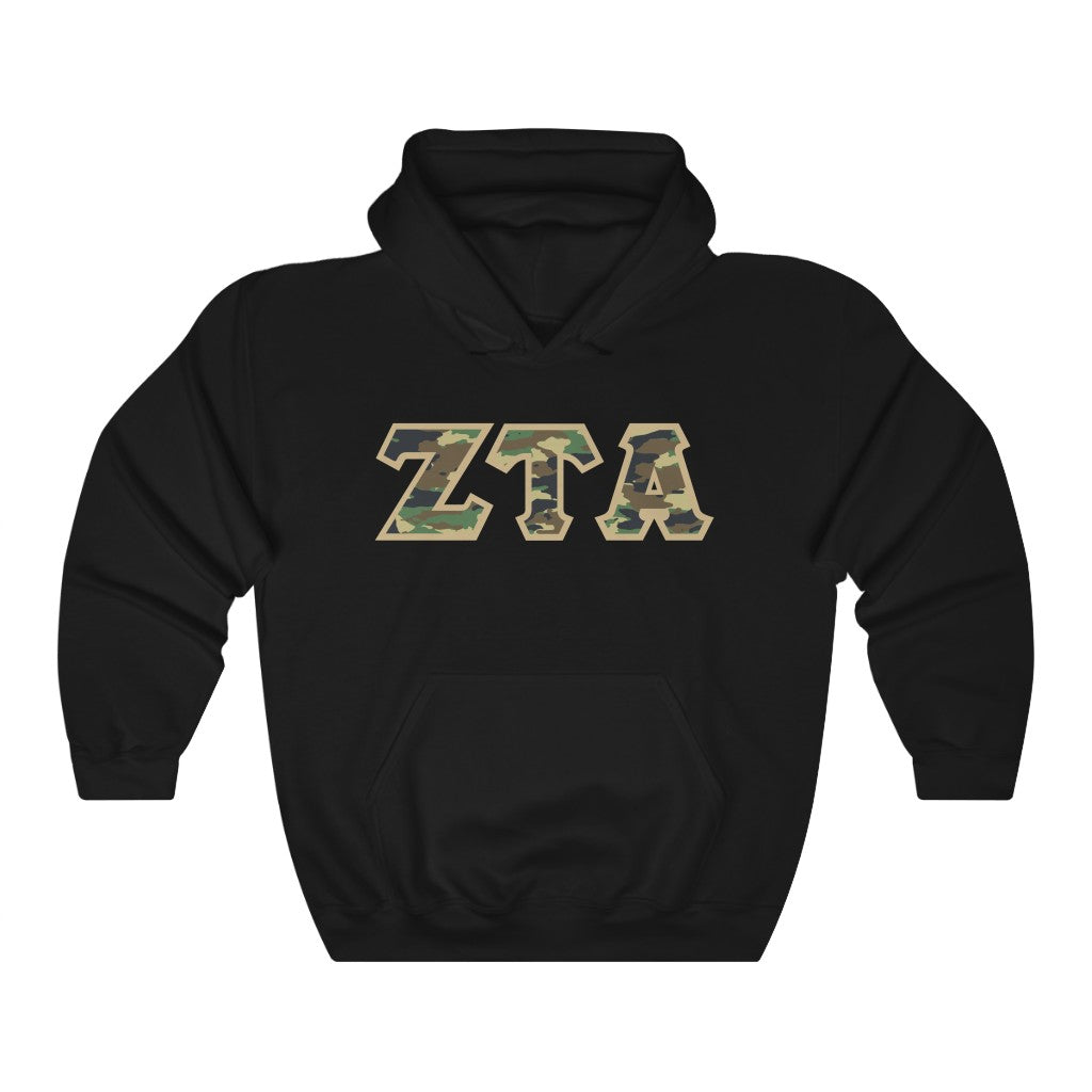 ZTA Printed Letters | Camouflage Hoodie
