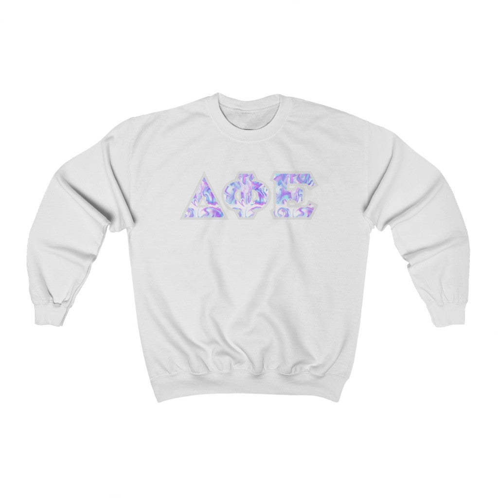 DPhiE Printed Letters | Cotton Candy Tie-Dye Crewneck